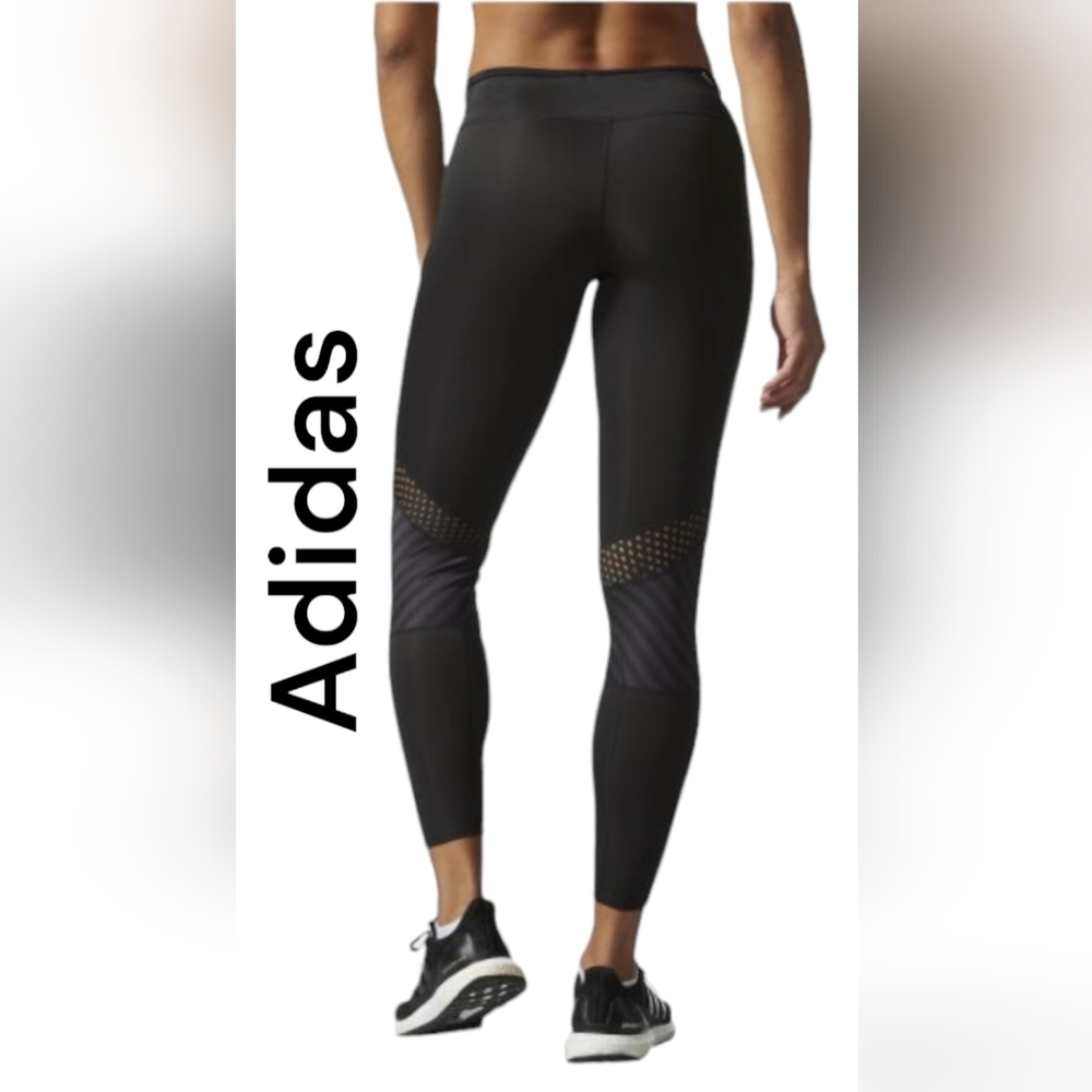 Adidas Supernova black Tko running leggings/tights with mesh knee size xs